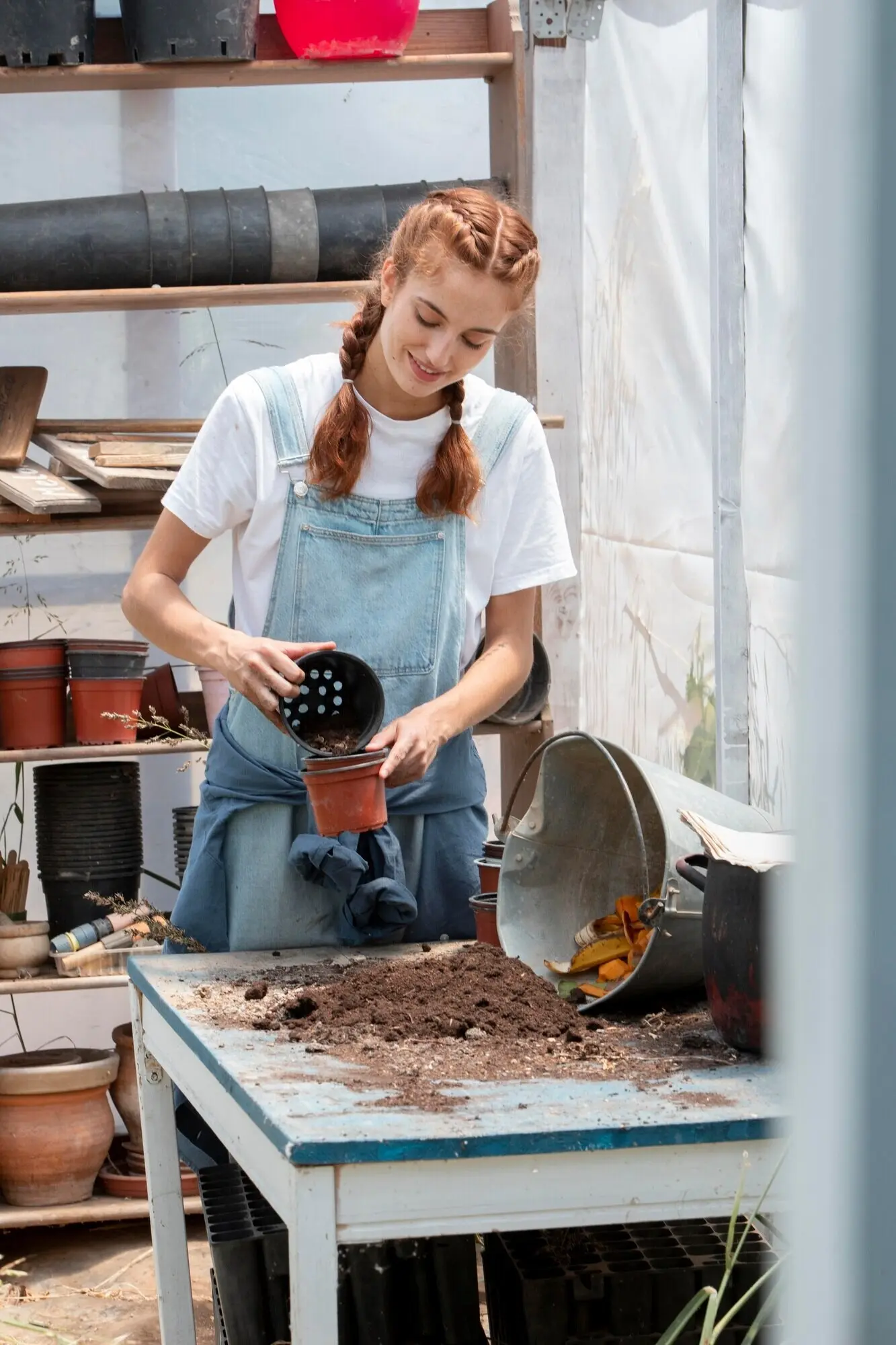 Konzept eines Kompost-Stilllebens